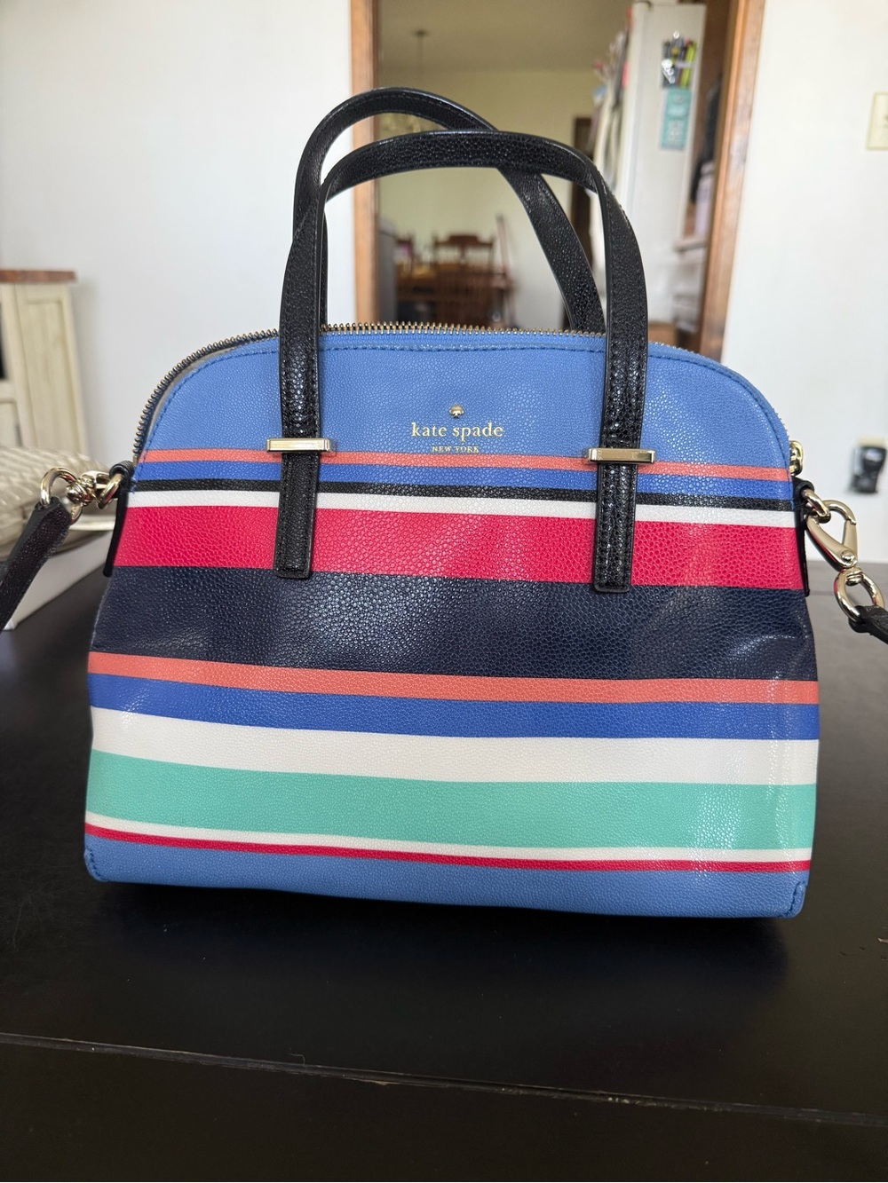 kate spade New York Striped Satchel